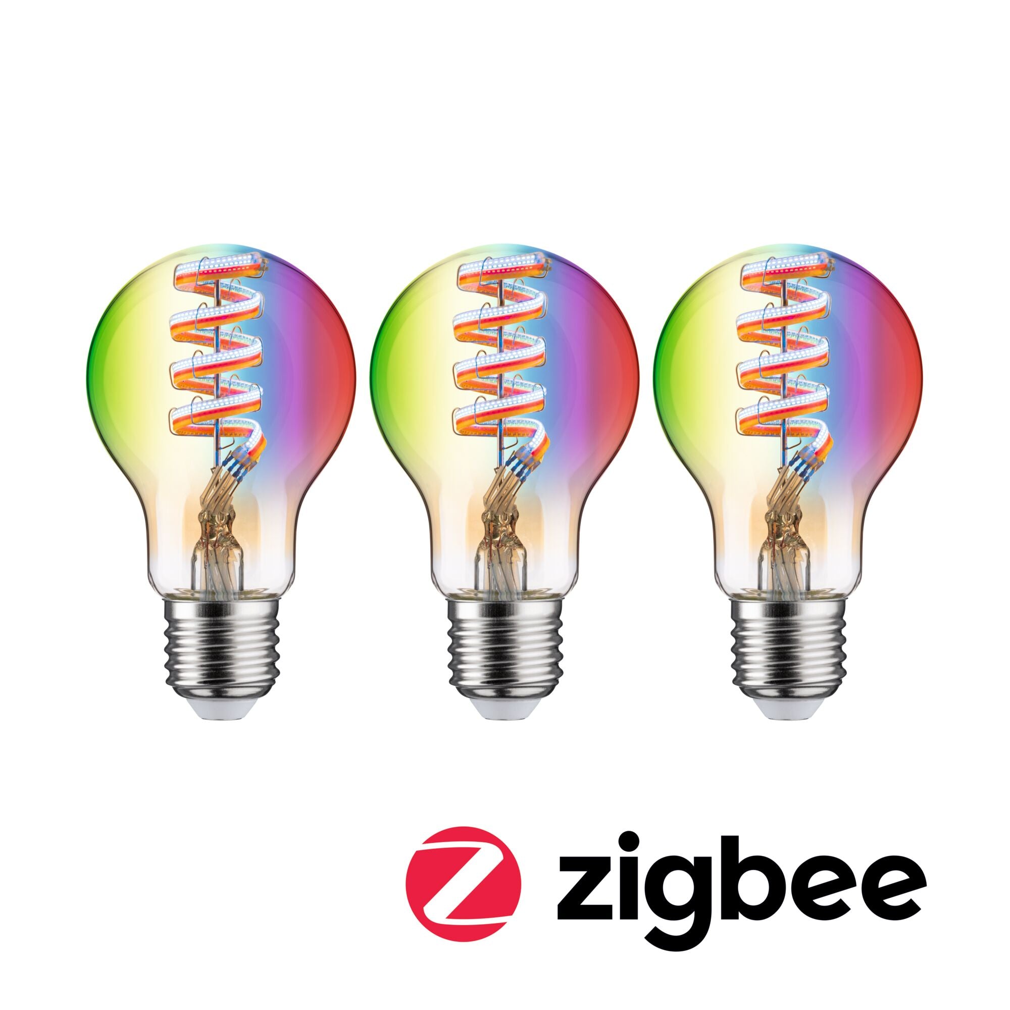 Paulmann Filament 230V LED Birne Smart Home Zigbee 3.0  3x470lm 3x6,3W RGBW+ dimmbar Gold