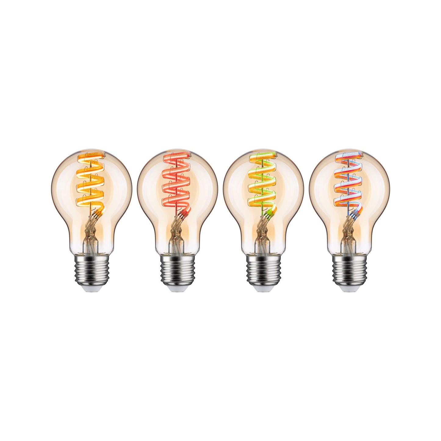 Paulmann Filament 230V LED Birne Smart Home Zigbee 3.0  3x470lm 3x6,3W RGBW+ dimmbar Gold