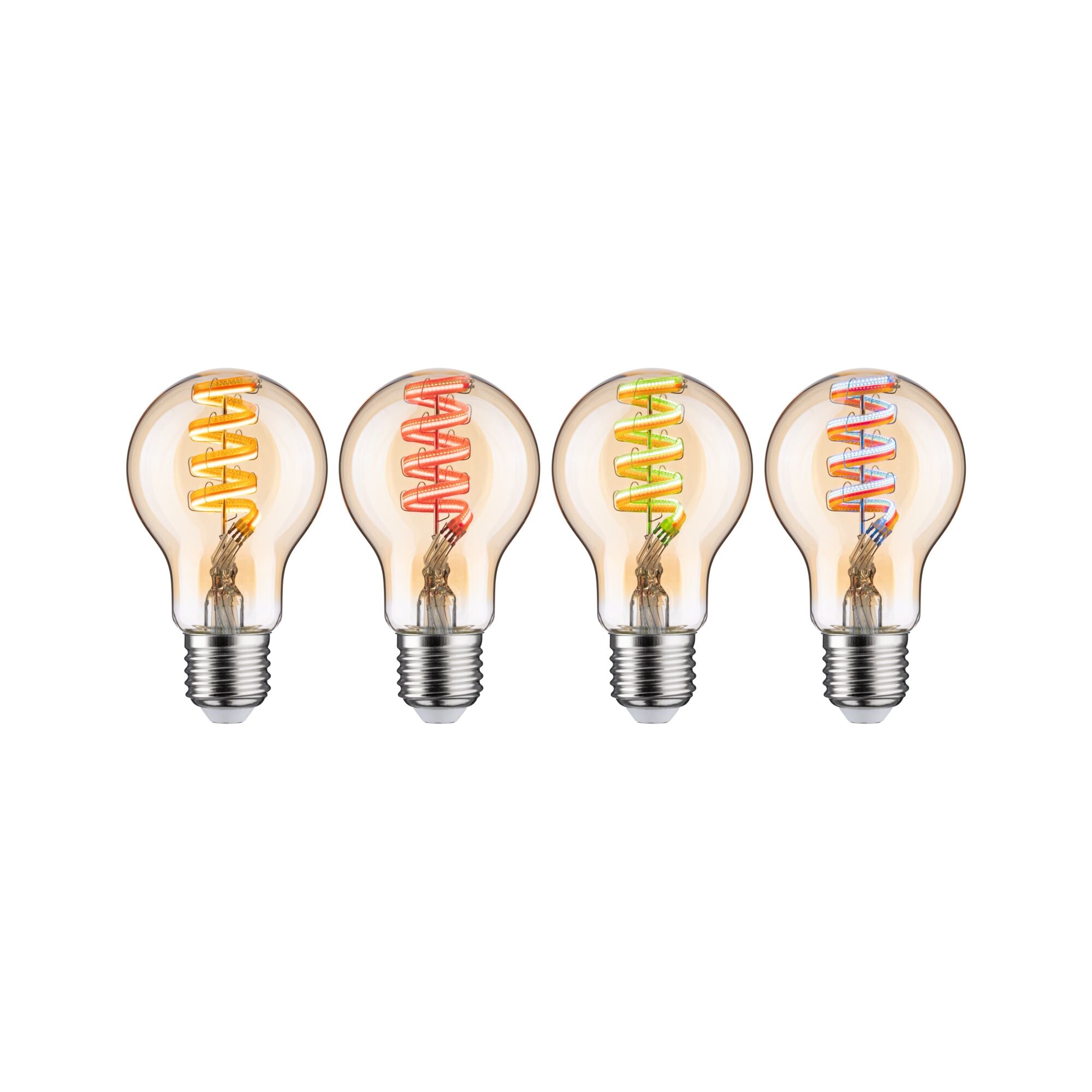 Paulmann Filament 230V LED Birne Smart Home Zigbee 3.0  3x470lm 3x6,3W RGBW+ dimmbar Gold
