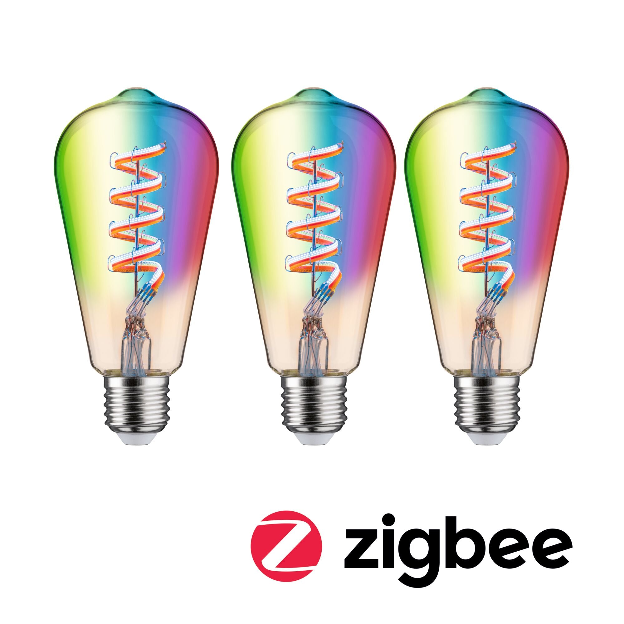 Paulmann Filament 230V LED Kolben Smart Home Zigbee 3.0  3x470lm 3x6,3W RGBW+ dimmbar Gold