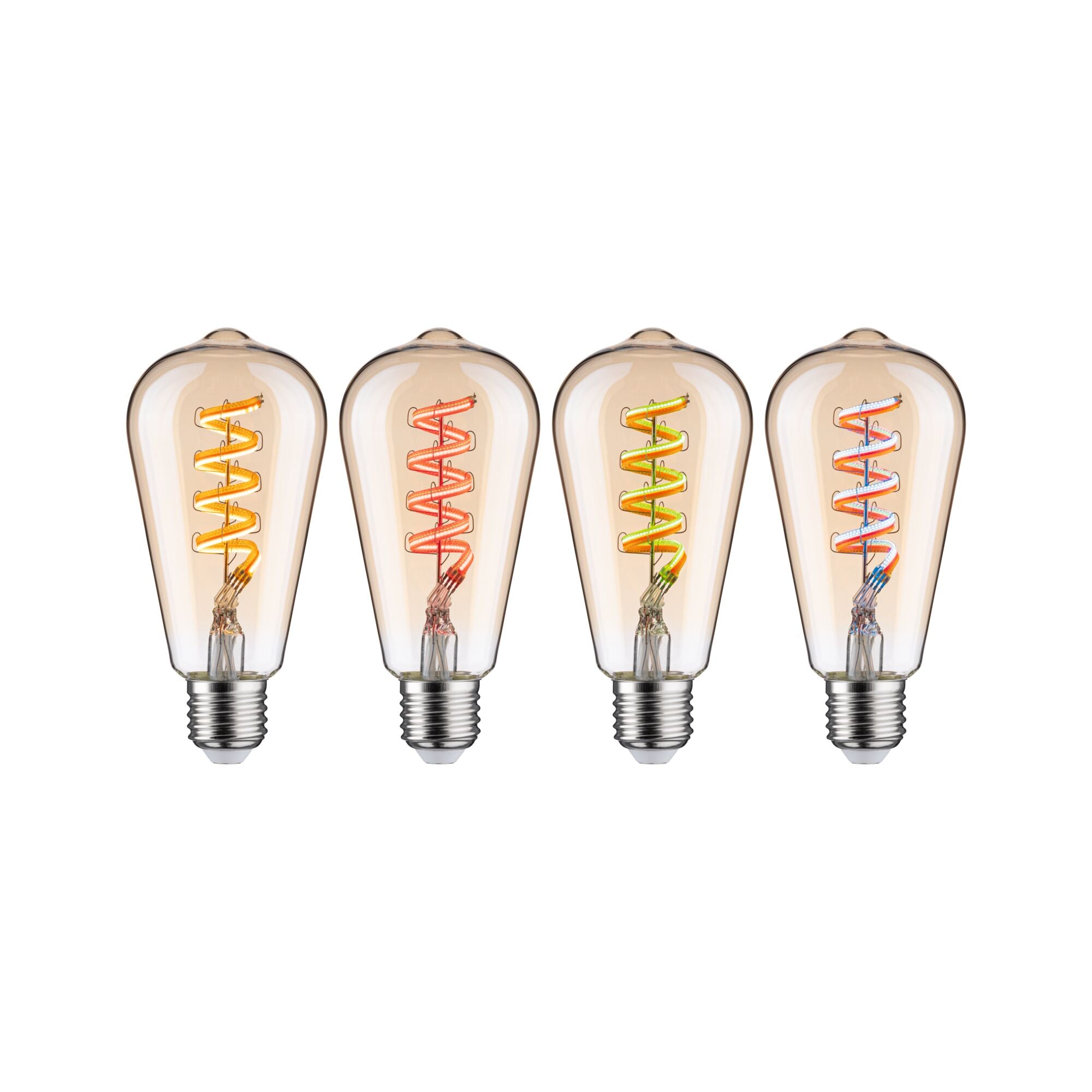 Paulmann Filament 230V LED Kolben Smart Home Zigbee 3.0  3x470lm 3x6,3W RGBW+ dimmbar Gold