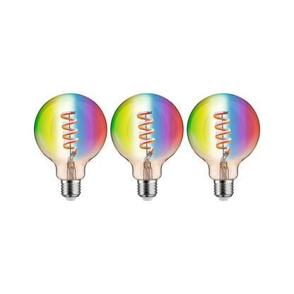 Paulmann Filament 230V LED Globe Smart Home Zigbee 3.0  3x470lm 3x6,3W RGBW+ dimmbar Gold
