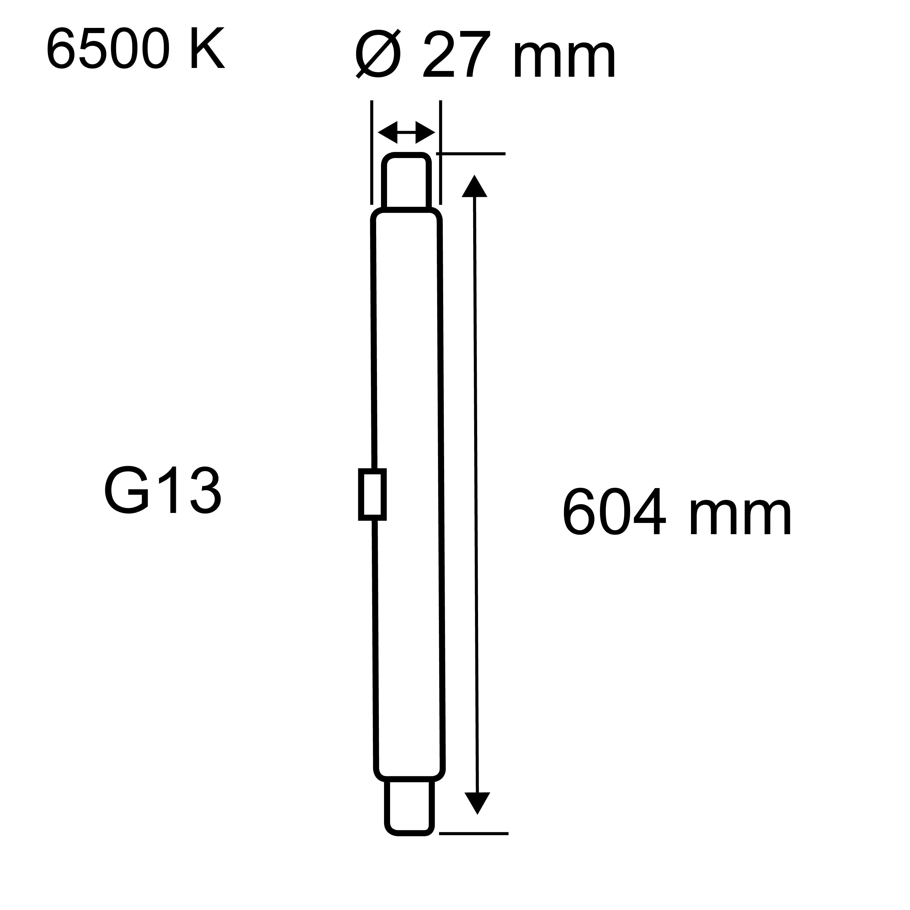 Paulmann LED Röhre  T8 HF 604mm 1250lm 11W 6500K  Opal