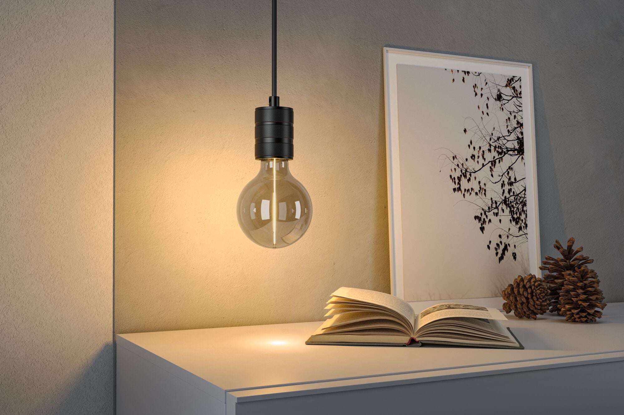 Paulmann Floating Shine Standard 230V LED Globe 90lm 2,8W 1800K  Rauchglas