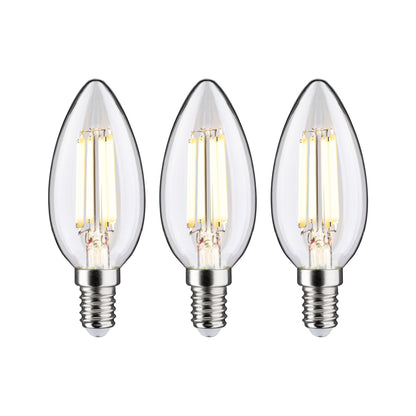 Paulmann Eco-Line Filament 230V LED Kerze 3er-Set  98mm 525lm 2,5W 3000K  Klar