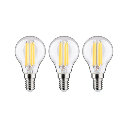 Paulmann Eco-Line Filament 230V LED Tropfen 3er-Set  82mm 525lm 2,5W 3000K  Klar
