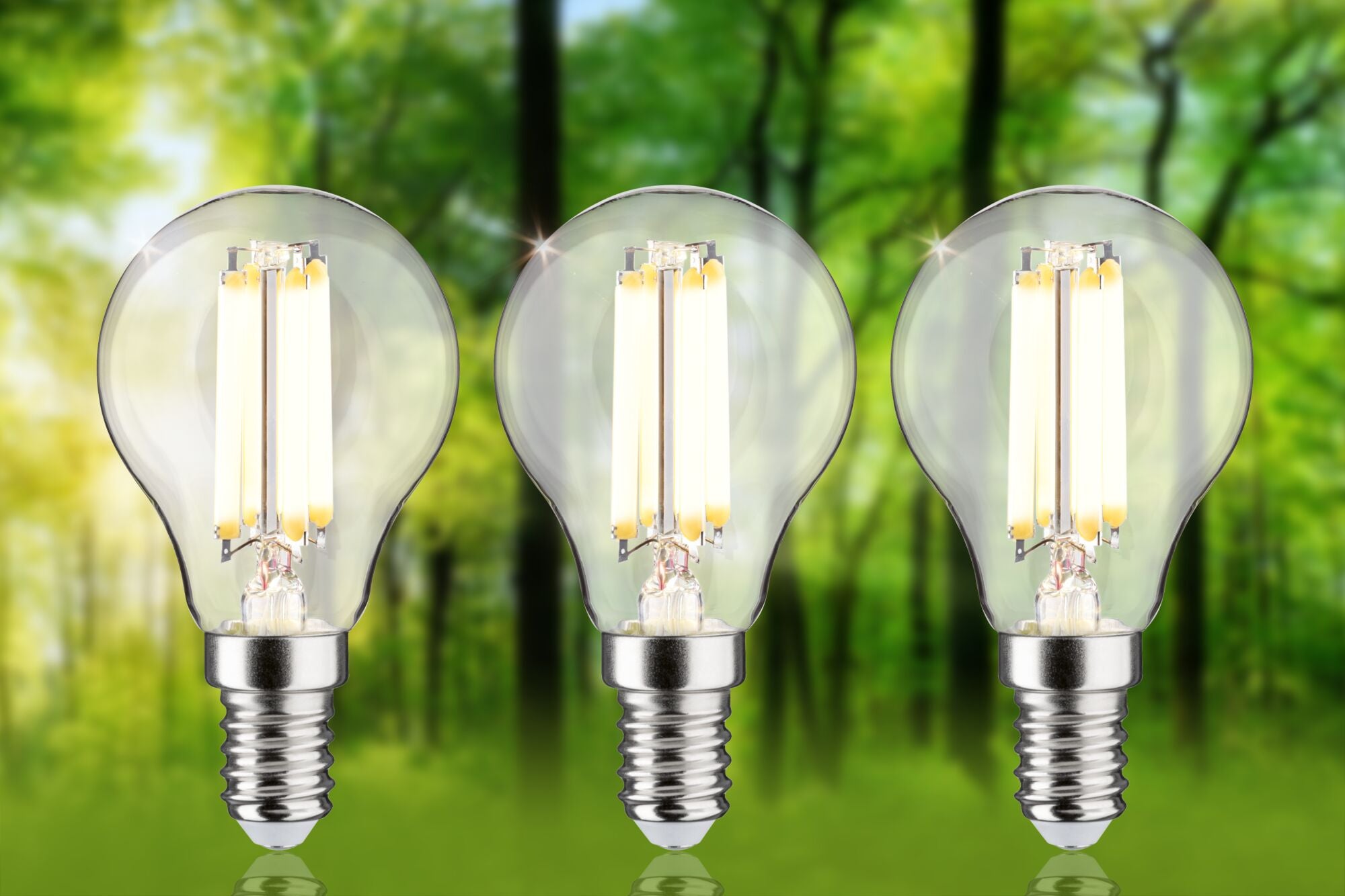 Paulmann Eco-Line Filament 230V LED Tropfen 3er-Set  82mm 525lm 2,5W 3000K  Klar