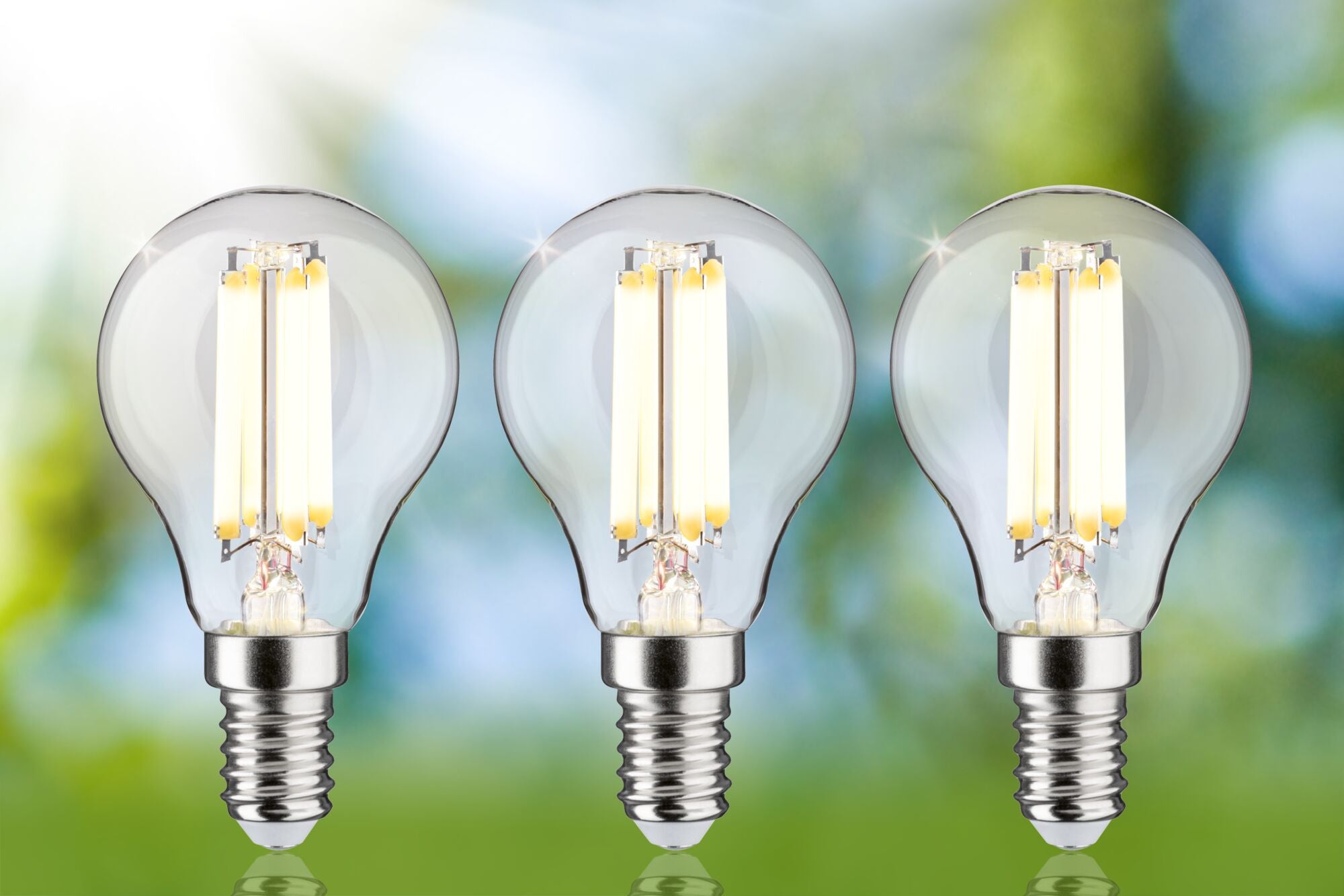 Paulmann Eco-Line Filament 230V LED Tropfen 3er-Set  82mm 525lm 2,5W 3000K  Klar