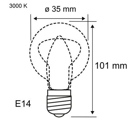 Paulmann Eco-Line Filament 230V LED Kerze   101mm 840lm 4W 3000K  Klar