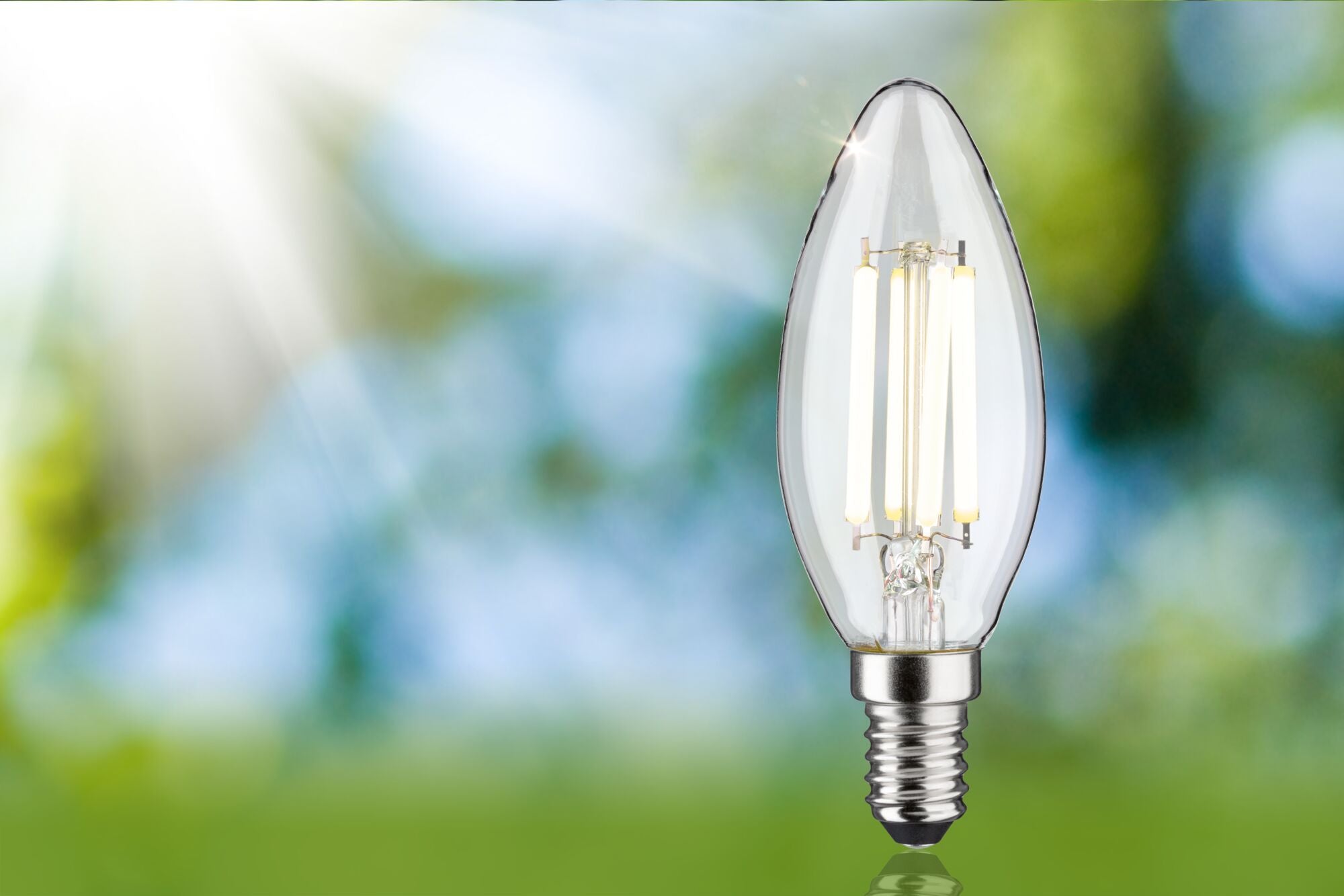 Paulmann Eco-Line Filament 230V LED Kerze   101mm 840lm 4W 4000K  Klar
