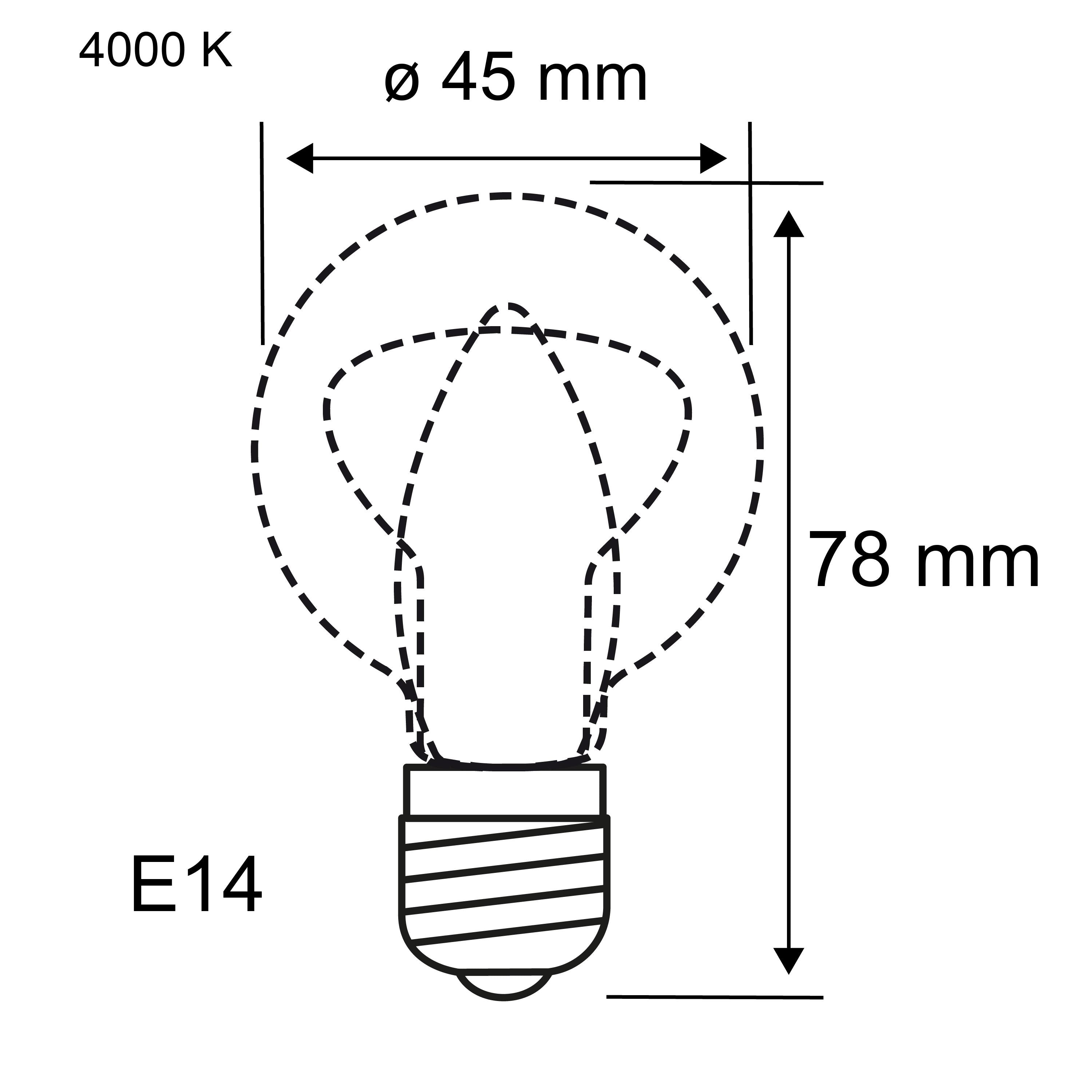Paulmann Eco-Line Filament 230V LED Tropfen   78mm 840lm 4W 4000K  Klar