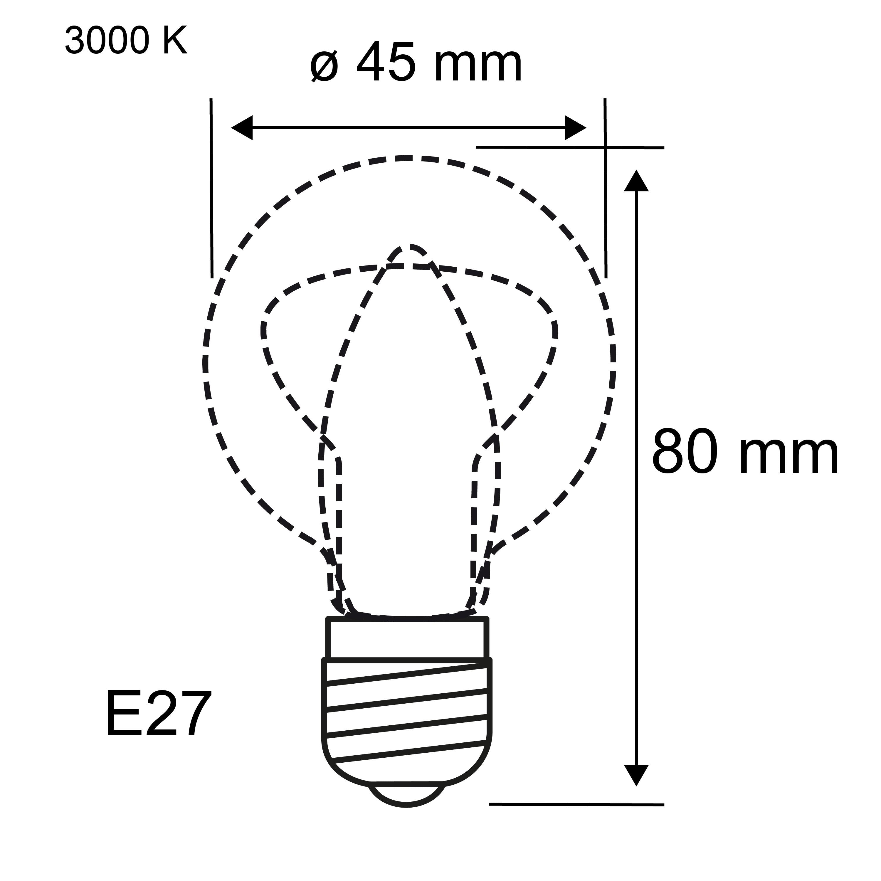 Paulmann Eco-Line Filament 230V LED Tropfen 1er-Set  80mm 525lm 2,5W 3000K  Klar