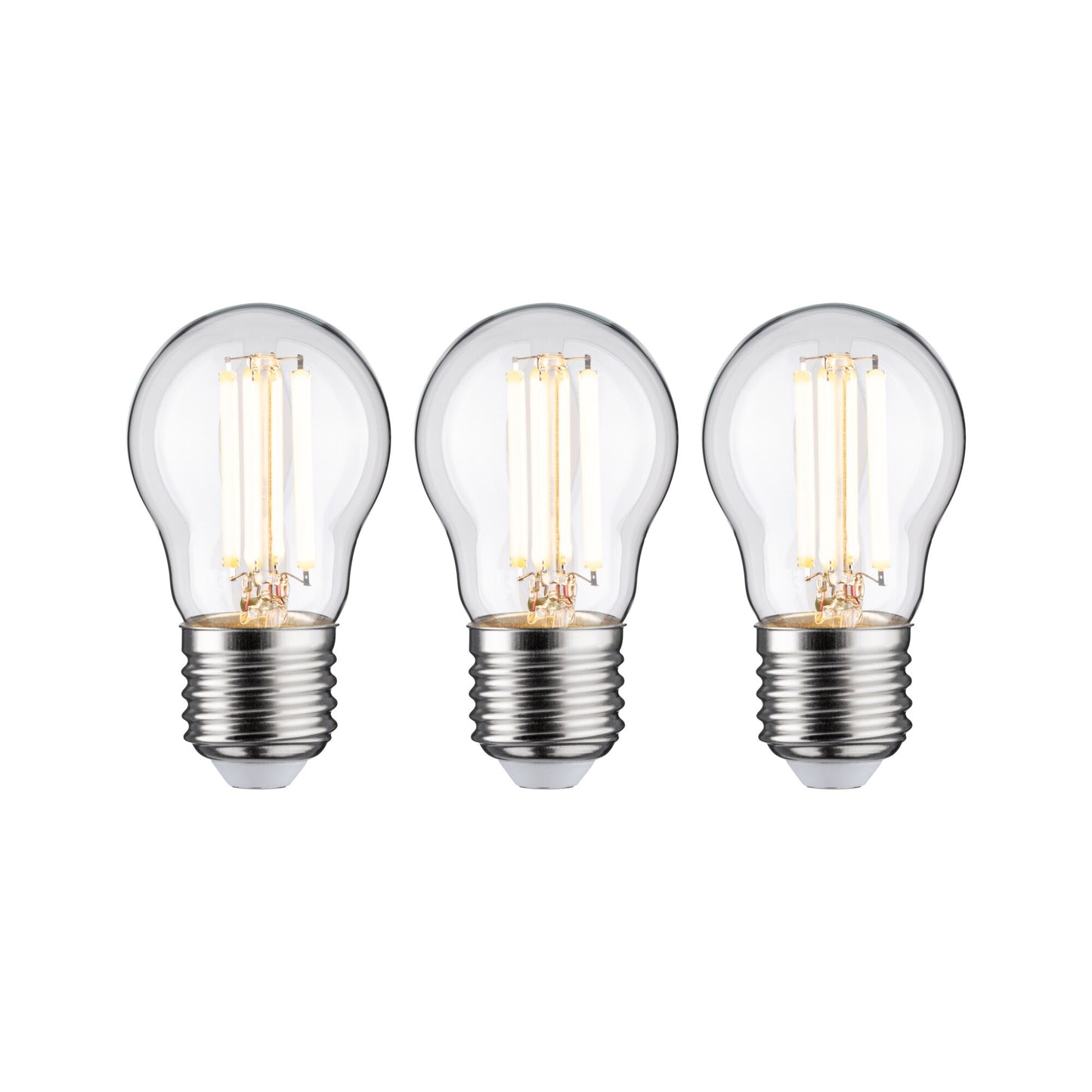 Paulmann Eco-Line Filament 230V LED Tropfen 3er-Set  80mm 525lm 2,5W 3000K  Klar