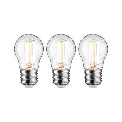 Paulmann Eco-Line Filament 230V LED Tropfen 3er-Set  80mm 525lm 2,5W 3000K  Klar