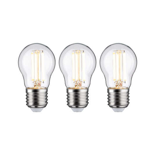 Paulmann Eco-Line Filament 230V LED Tropfen 3er-Set  80mm 525lm 2,5W 3000K  Klar