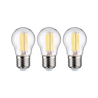 Paulmann Eco-Line Filament 230V LED Tropfen 3er-Set  80mm 525lm 2,5W 3000K  Klar