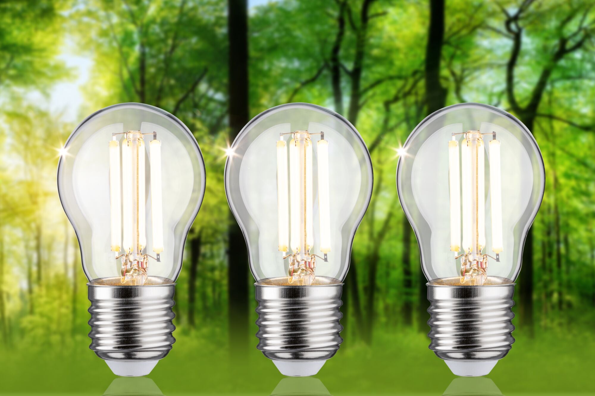 Paulmann Eco-Line Filament 230V LED Tropfen 3er-Set  80mm 525lm 2,5W 3000K  Klar