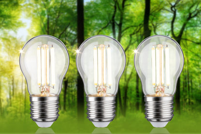 Paulmann Eco-Line Filament 230V LED Tropfen 3er-Set  80mm 525lm 2,5W 3000K  Klar