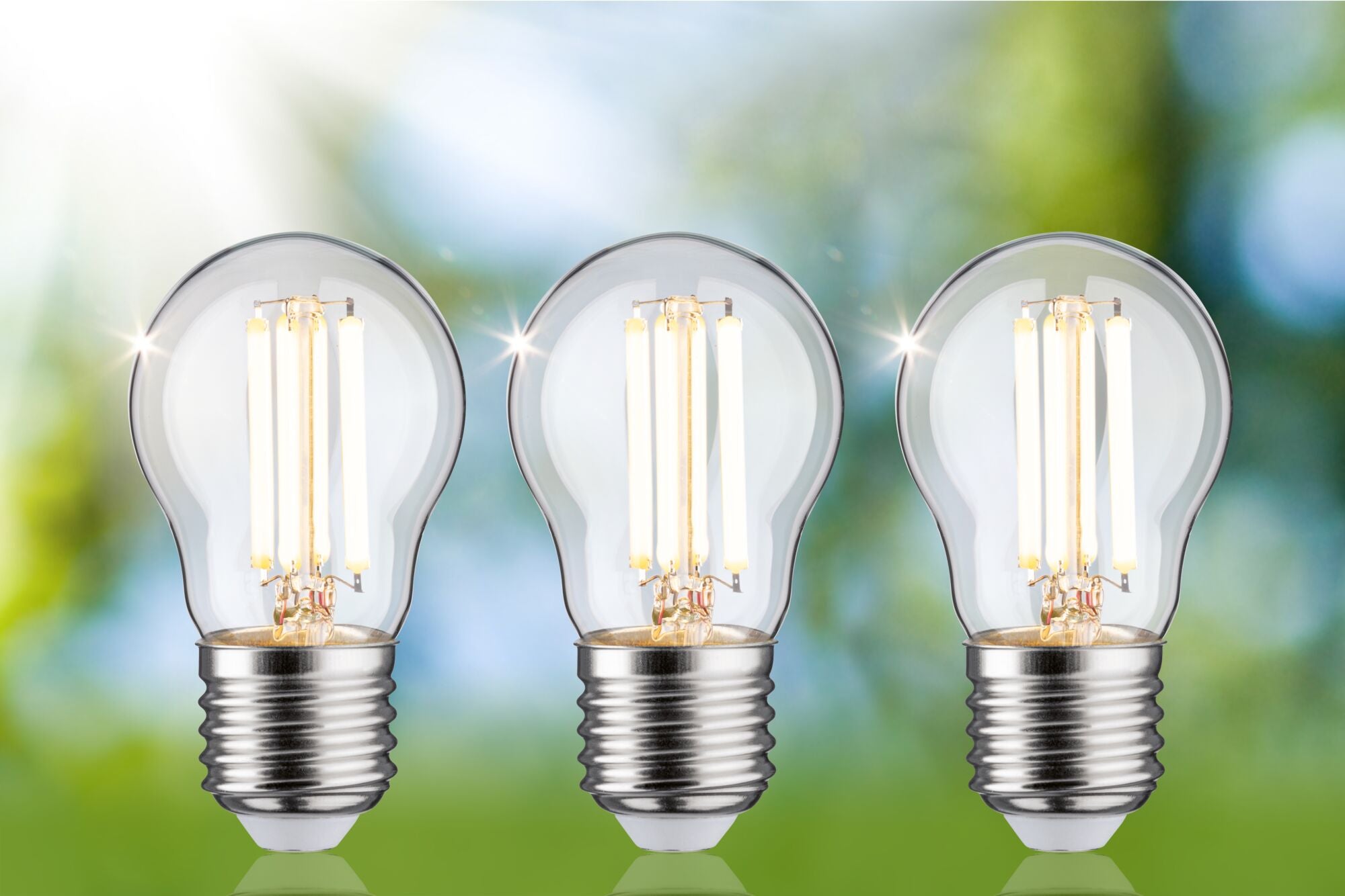 Paulmann Eco-Line Filament 230V LED Tropfen 3er-Set  80mm 525lm 2,5W 3000K  Klar