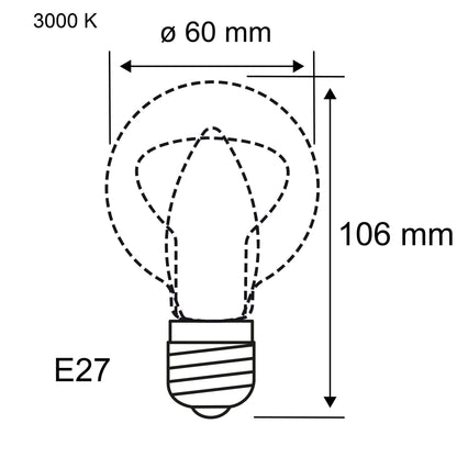 Paulmann Eco-Line Filament 230V LED Birne Einzelleuchte 1055lm 5W 3000K  Klar