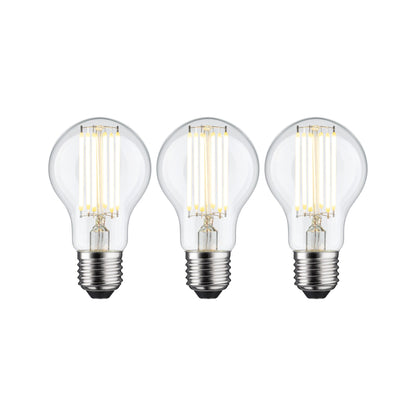 Paulmann Eco-Line Filament 230V LED Birne 3er-Set 1055lm 5W 3000K  Klar