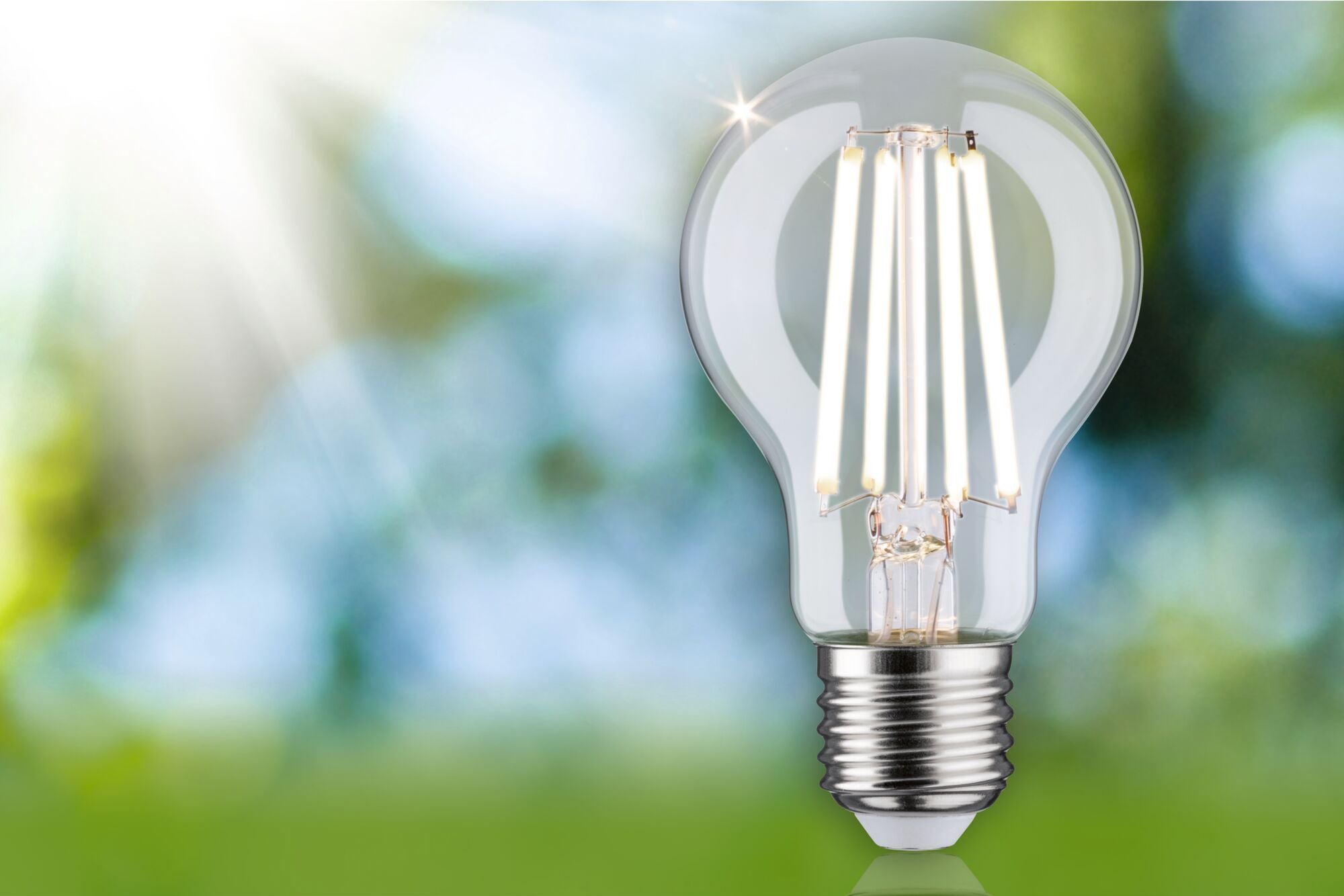 Paulmann Eco-Line Filament 230V LED Birne Einzelleuchte 840lm 4,5W 4000K dimmbar Klar
