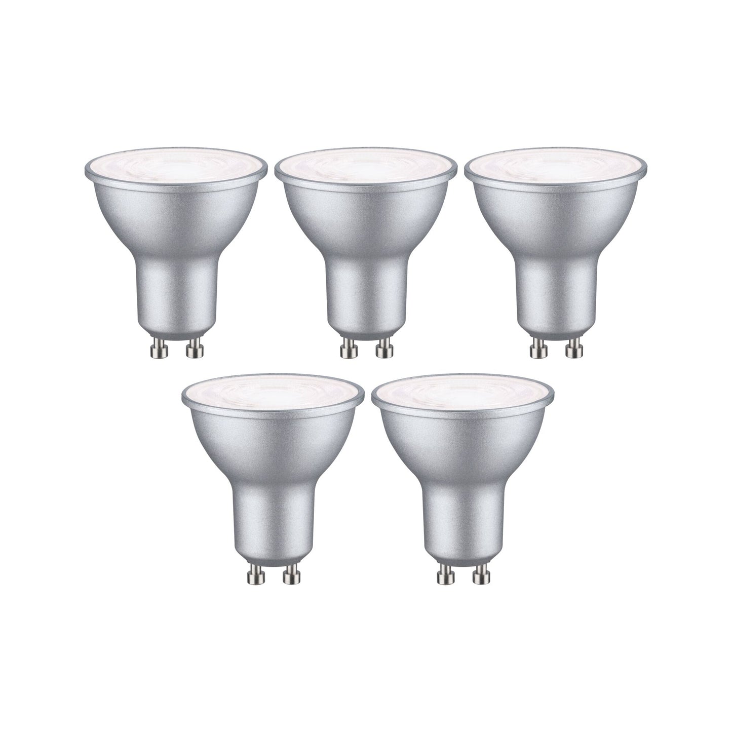 Paulmann Standard 230V LED Reflektor 5er-Set 5x460lm 5x4,9W 4000K  Weißaluminium