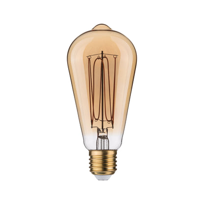 Paulmann Rustic Shine Standard 230V LED Kolben Filament in I-Form 300lm 4,2W 1800K dimmbar Gold