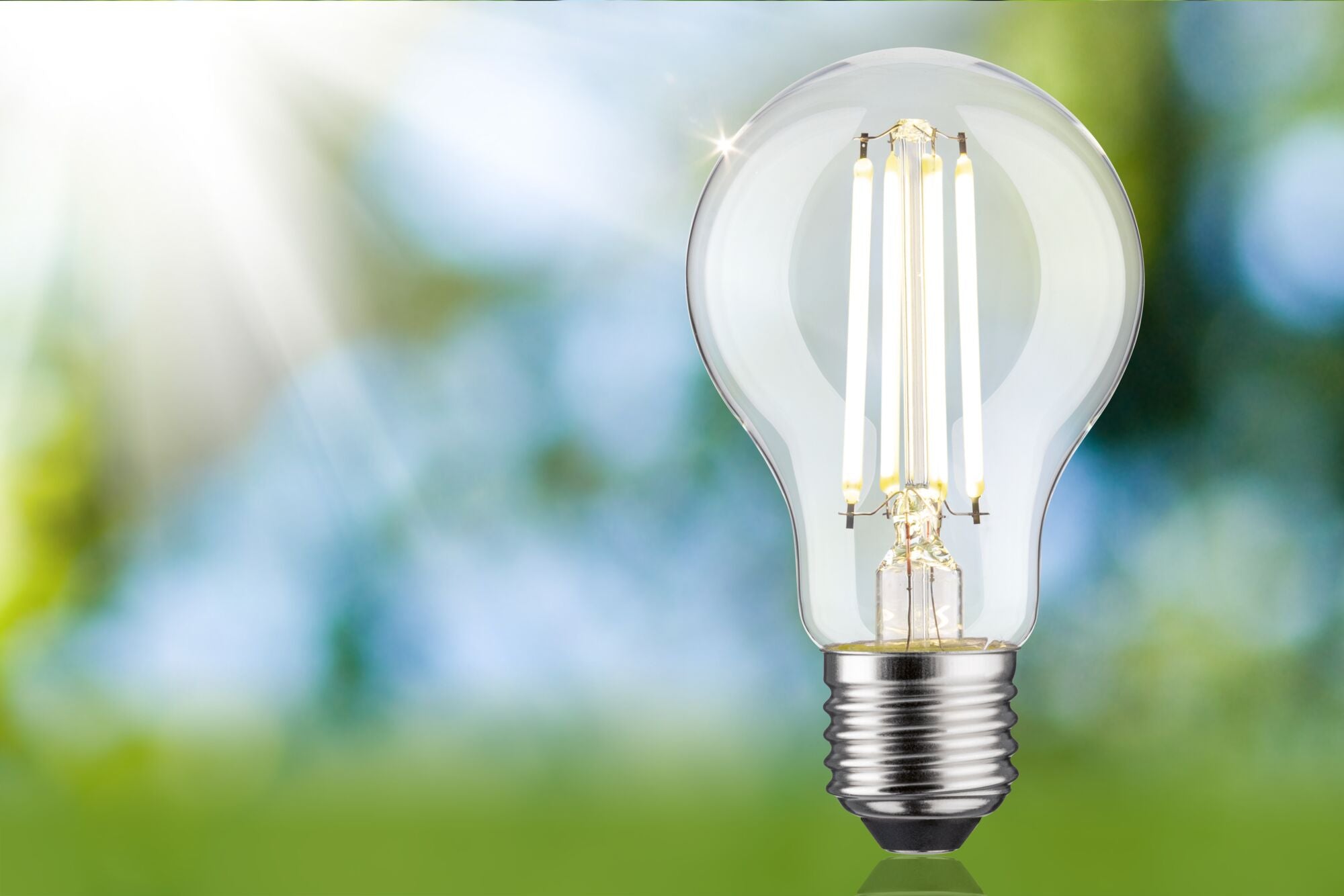 Paulmann Eco-Line Filament 230V LED Birne Einzelleuchte 806lm 4,3W 4000K dimmbar Klar