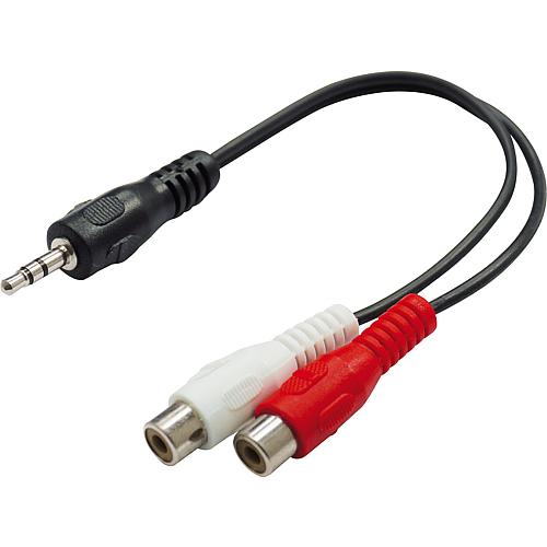 EGB Kabel 2x Cinch-Buchse/3,5 Klinkenst. Stereo 20 cm