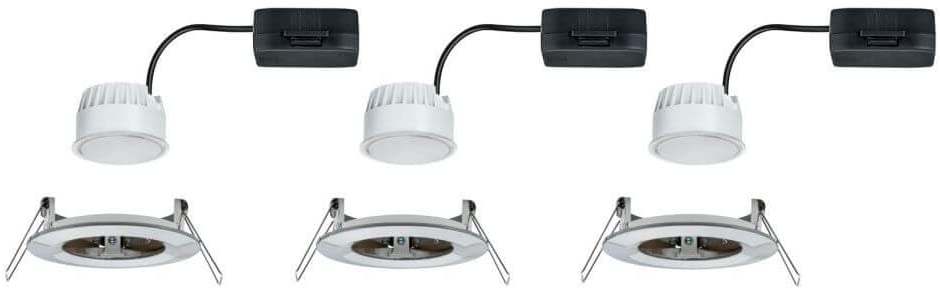 Paulmann EBL Set Nova Coin rund starr LED 3x6,5W 2700K 230V Eisen geb/Alu