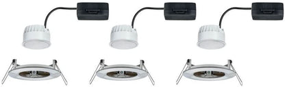 Paulmann EBL Set Nova Coin rund starr LED 3x6,5W 2700K 230V Eisen geb/Alu