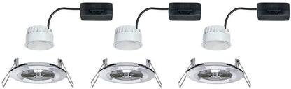 Paulmann EBL Set Nova Coin rund starr LED 3x6,5W 2700K 230V Chrom/Alu