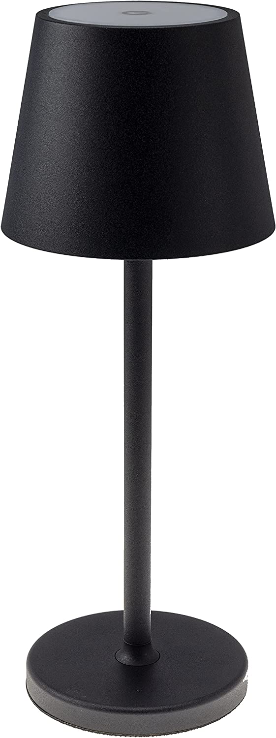 LED Akku-Tischleuchte "Foco Tenda" 3000K, IP44, Touchschalter, 30cm,Schwarz