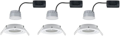 Paulmann EBL Set Nova Coin 3-stepdim rd schw LED 3x6W 2700K 230V Weiß matt/Alu
