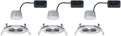 Paulmann EBL Set Nova Coin 3-stepdim rd starr LED 3x6,5W 2700K 230V Chrom/Alu