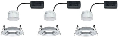 Paulmann EBL Set Nova Coin rund schwenkbar LED 3x6,5W 2700K 230V Alu gedreht/Alu