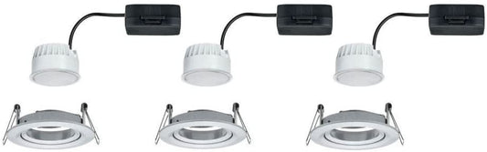Paulmann EBL Set Nova Coin rund schwenkbar LED 3x6,5W 2700K 230V Alu gedreht/Alu
