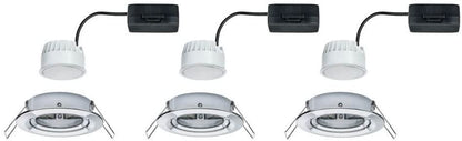 Paulmann EBL Set Nova Coin rund schwenkbar LED 3x6,5W 2700K 230V Chrom/Alu