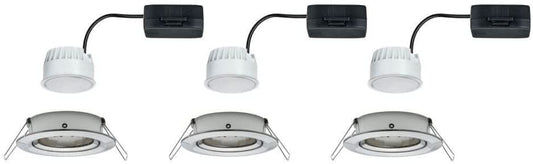 Paulmann EBL Set Nova Coin rund schwenkbar LED 3x6,5W 2700K 230V Eisen geb/Alu