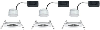 Paulmann EBL Set Nova Coin rund starr LED 3x6,5W 2700K 230V Weiß matt/Alu