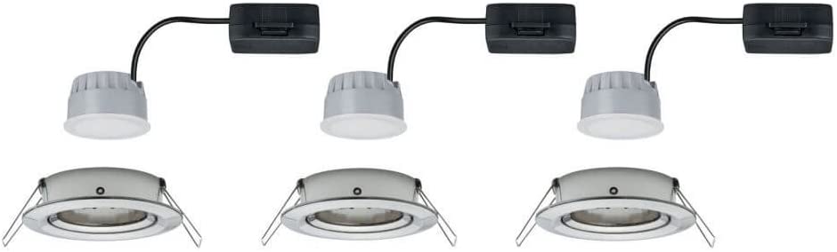 Paulmann EBL Set Nova Coin 3-stepdim rd schw LED 3x6,5W 2700K 230V Eisen geb/Alu