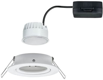 Paulmann EBL Set Nova Coin rund schwenkbar LED 1x6,5W 2700K 230V Weiß matt/Alu