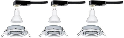 Paulmann EBL Set Nova rd schw LED 3stepdim 3x6,5W 230V GU10 51mm Chrom/Alu