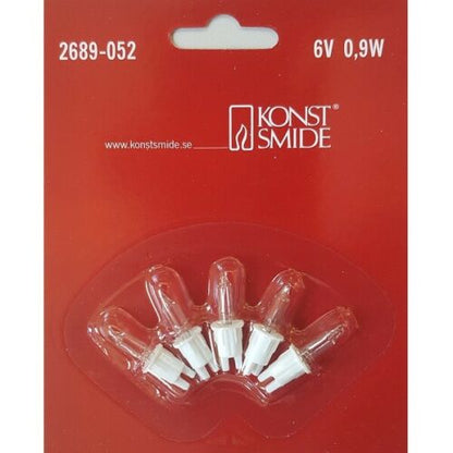 5x Ersatzlämpchen weiß 6V 0,9W kl. 2689-052