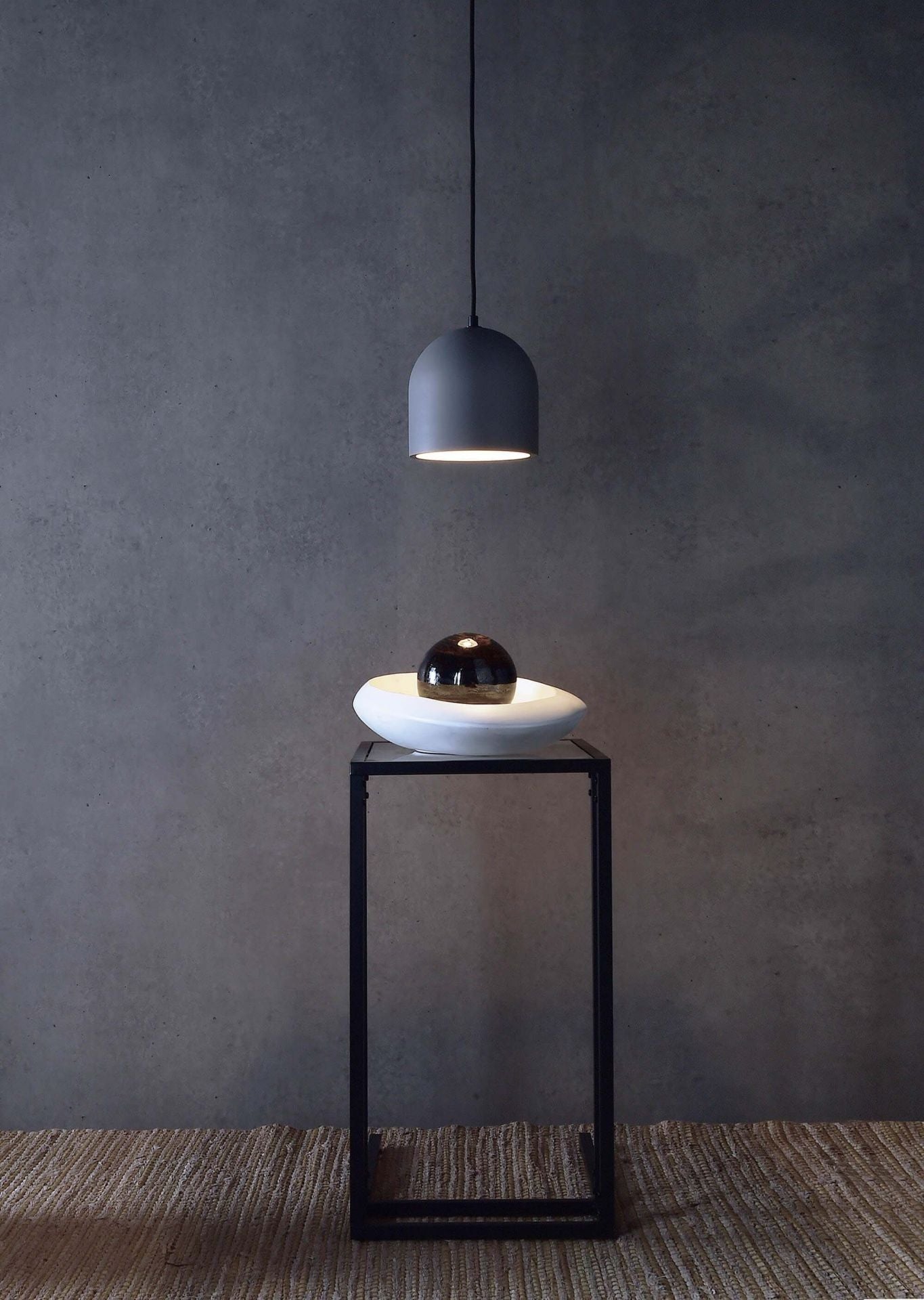 Deko-Light Pendelleuchte Concreto I E27 max. 25W Beton grau