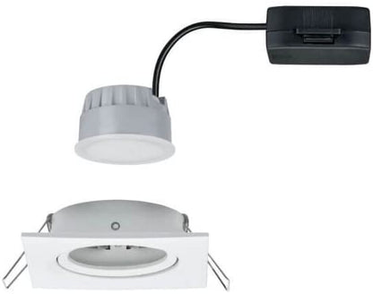 Paulmann EBL Set Nova Coin 3-stepdim eck schw LED 1x6,5W 2700K 230V Weiß matt/Alu
