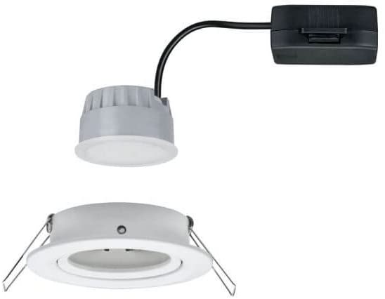 Paulmann EBL Set Nova Coin 3-stepdim rd schw LED 1x6,5W 2700K 230V Weiß matt/Alu