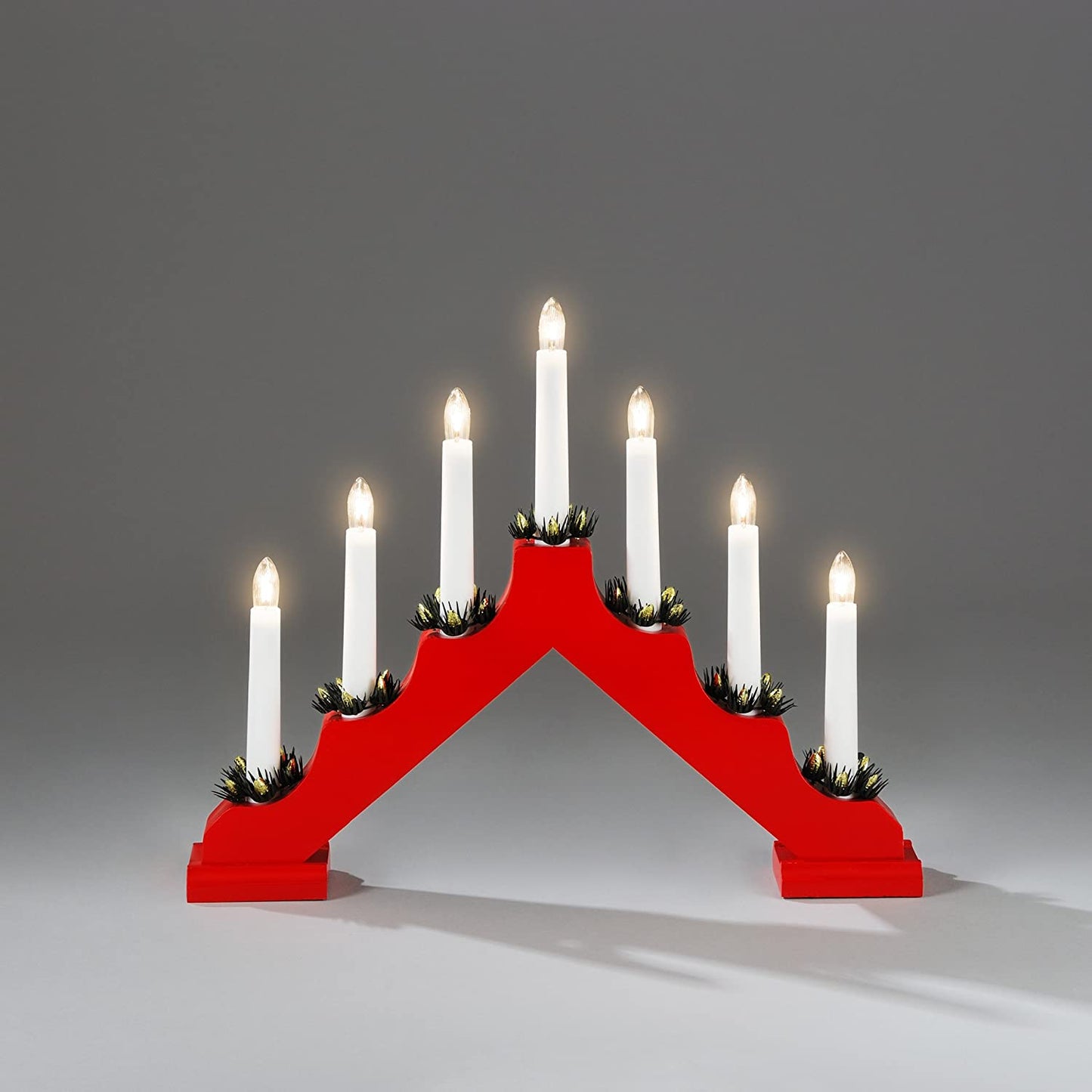 Holzleuchter 2262-510 rot lackiert