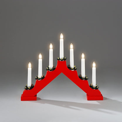 Holzleuchter 2262-510 rot lackiert